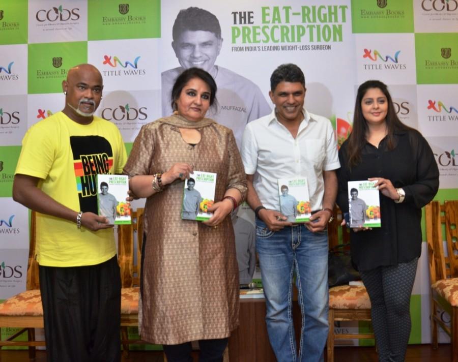 Reena Roy, Vinod Kambli, Anu Malik, Dr. Muffazal Lakdawala, Anjali Tendulkar, Nagma, Rakhi Vijan among others at the book launch of Dr. Muffazal Lakdawala's The Eat-Right Prescription at Title Waves, Bandra. Reena Roy,Vinod Kambli,Anu Malik,Dr. Muffazal Lakdawala,Anjali Tendulkar,Nagma,Rakhi Vijan,Dr Muffazal Lakdawala's Book Launch,Eat Right Prescription