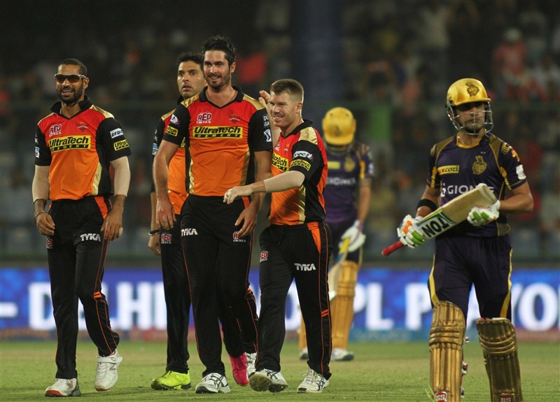 Two times champions Kolkata Knight Riders' campaign in Indian Premier League 9 ended after going down to Sunrisers Hyderabad by 22 runs in the eliminator on Wednesday. Kolkata Knight Riders,Sunrisers Hyderabad,KKR eliminated,second qualifier,Indian Premier League 9,Indian Premier League,IPL 2016,IPL pics,IPL images,IPL photos,IPL stills