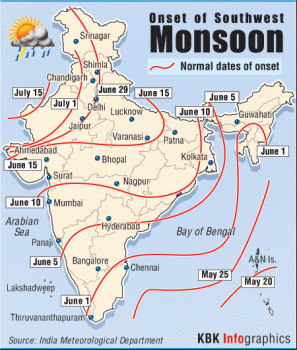 India to welcome monsoon soon