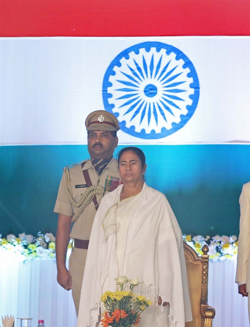 Trinamool Congress supremo Mamata Banerjee sworn as West Bengal chief minister for the second time on Friday. Mamata Banerjee,Mamata Banerjee takes oath as Chief Minister of West Bengal,Mamata Banerjee takes oath,Mamata Banerjee as Chief Minister of West Bengal,Mamata Banerjee as Chief Minister,West Bengal,Mamata Banerjee pics,Mamata Banerjee images,Mamata Banerj