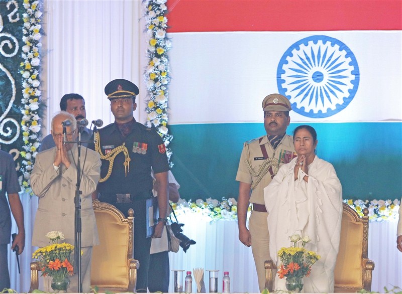 Trinamool Congress supremo Mamata Banerjee sworn as West Bengal chief minister for the second time on Friday. Mamata Banerjee,Mamata Banerjee takes oath as Chief Minister of West Bengal,Mamata Banerjee takes oath,Mamata Banerjee as Chief Minister of West Bengal,Mamata Banerjee as Chief Minister,West Bengal,Mamata Banerjee pics,Mamata Banerjee images,Mamata Banerj