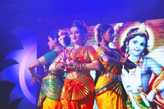 Bollywood actress Gracy Singh performs at the Maha Kumbh Mela.