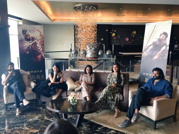 Baahubali is gearing up for grand release in China next month and the interaction with Chinese media is a part of promotional activities. Baahubali,Baahubali Team interacts with Chinese Media,Baahubali Team with Chinese Media,Chinese Media,Baahubali Team Interacts with Chinese Media Images,Baahubali Team Interacts with Chinese Media phts,Baahubali Team Interacts with Chinese Media pics,Baah