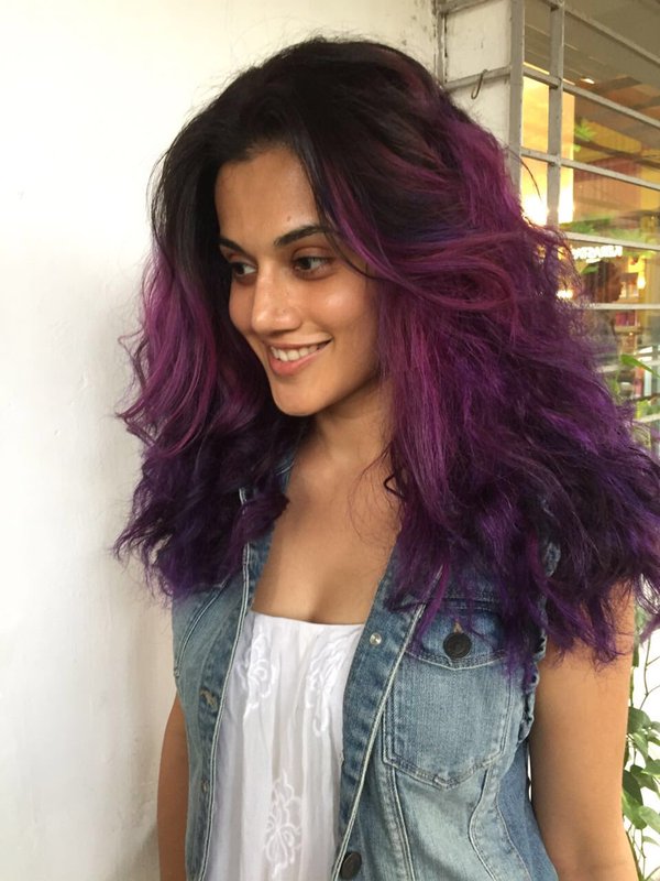 After actress Sunny Leone, Taapsee Pannu has coloured her hair purple and pink. Taapsee Pannu,Taapsee Pannu hair colour,Taapsee Pannu gets new hair colour,Sunny Leone,Taapsee Pannu pink hair,Taapsee Pannu new pics,Taapsee Pannu new images,Taapsee Pannu new photos,Taapsee Pannu new stills,Taapsee Pannu new pictures