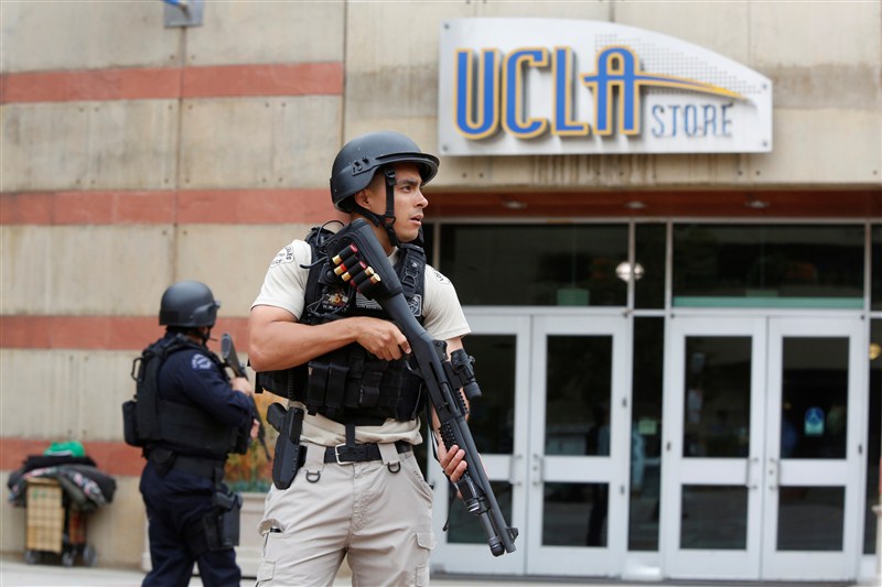 A murder-suicide killed two people at the University of California, Los Angeles. Shooting at UCLA campus,UCLA campus,University of California,Los Angeles,murder-suicide
