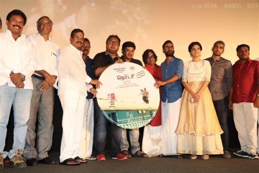 Dhanush, Keerthy Suresh at Thodari Audio Launch