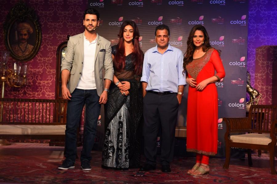 Celebs like Vivek Dahiya, Maheck Chahal, Raj Nayak, Mona Singh at Kawach...Kaali Shaktiyon Se press conference. Kawach...Kaali Shaktiyon Se press conference,Kawach...Kaali Shaktiyon Se,Vivek Dahiya,Maheck Chahal,Raj Nayak,Mona Singh,COLORS