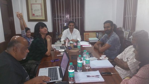 The makers of Kamal Haasan-starrer Shruthi Hassan,Shruthi Hassan and Kamal Haasan,Kamal Haasan,Sabaash Naidu,Sabaash Naidu shooting,Shruthi Hassan at Sabaash Naidu shooting,Sabaash Naidu pics,Sabaash Naidu images,Sabaash Naidu photos,Sabaash Naidu stills,Sabaash Naidu pictures