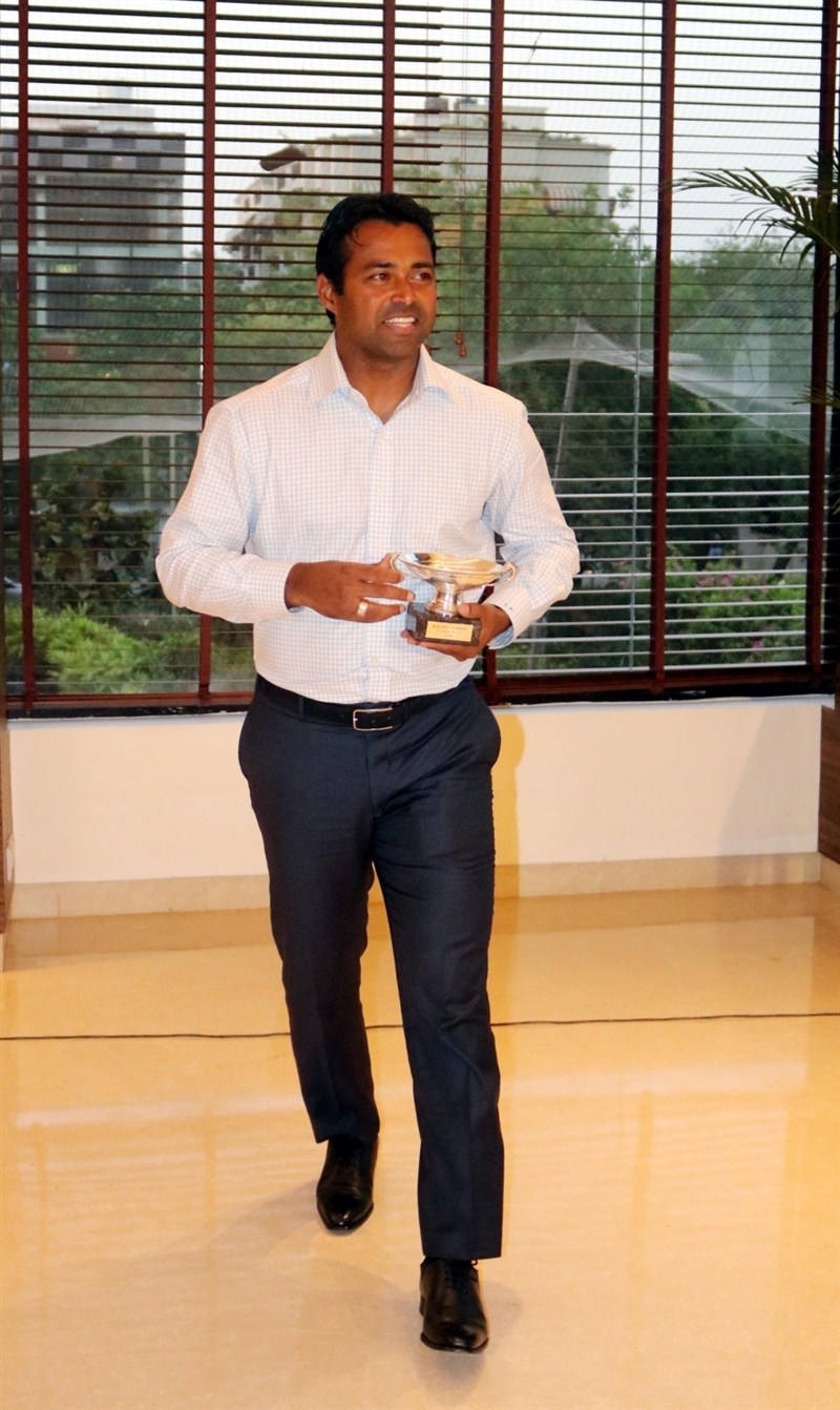 Indian tennis player Leander Paes during a press conference in New Delhi on June 7, 2016. Leander Paes,Rio Olympics,Leander Paes' press conference,Rohan Bopanna,Rio Olympics 2016