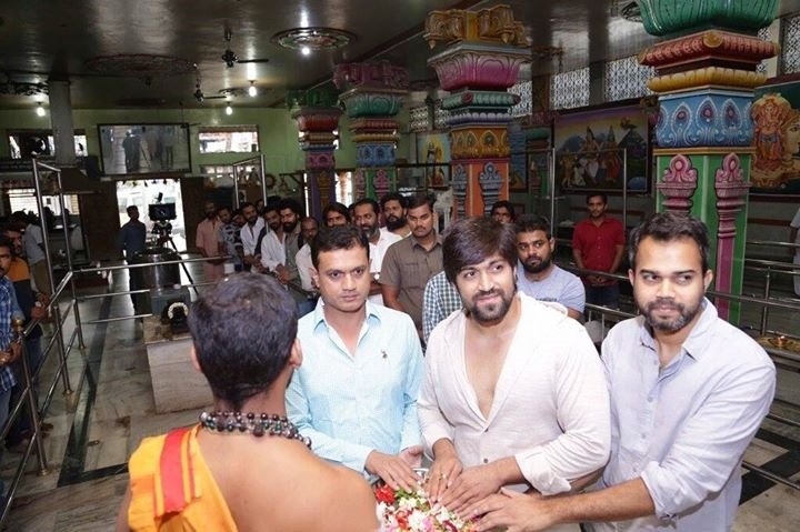 Rocking Star Yash's forthcoming film KGF launched today in Bangalore (June 9), the team will start shooting at the end of the month. Rocking Star Yash,Yash,Yash in KGF,KGF movie launch,KGF movie pooja,KGF movie launch pics,KGF movie launch images,KGF movie launch photos,KGF movie launch stills,KGF movie launch pictures,KGF movie pooja pics,KGF movie pooja images,KGF movie pooja photos