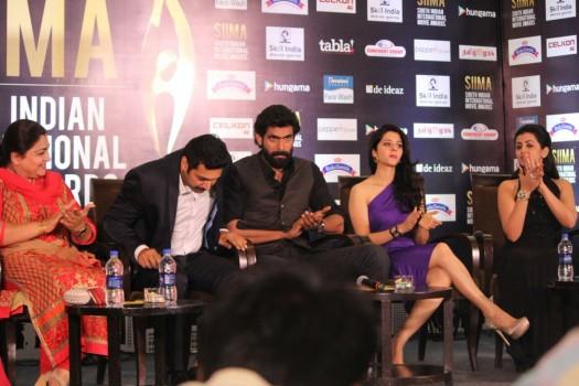 SIIMA (South Indian International Movie Awards) 2016 Press Meet held at Chennai. Celebs like Jayam Ravi, Devi Sri Prasad, Rana Daggubati, Kushboo Sundar, Vedhika, Brinda Prasad, Nikki Galrani and others graced the event.