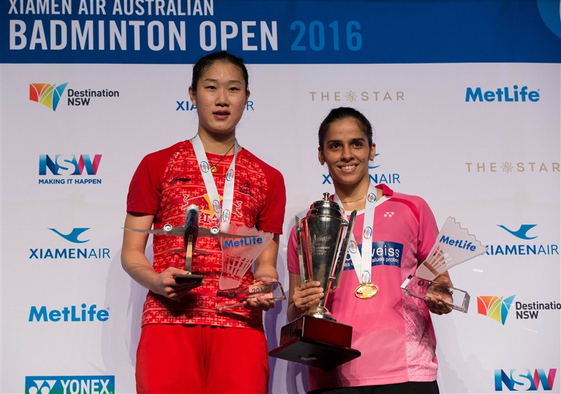 Indian star Saina Nehwal captured second Australian Badminton Open Superseries title in three years after overcoming Chinese Sun Yu in the women's singles final on Sunday. Saina Nehwal,Saina Nehwal clinches Australian Open title,Saina Nehwal wins Australian Open title,Australian Open title,Australian title,2016 Australian Open title,Saina Nehwal captured second Australian Badminton Open Superseries,Saina Nehwal pics,Saina N