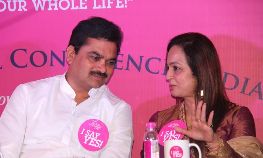 Smita Thackeray, Vinod Kambli, Rekha Chaudhari-Global Wellness Ambassador for India, Shibani Kashyap, Ram Shinde - Maharashtra Tourism Minister, Dr. Meghna Shah – Dean, The Other Song, Fitness Trainer Aditya Pratap Singh, Maya Paranjape, Wellness entrepreneurs JC Kapur & Sangram Birje and Seema Gopuskar of Association of Beauty and Cosmetology among others at the Global Wellness Day event. Global Wellness Day event,Vinod Kambli,Ram Shinde,Smita Thackeray,Rekha Chaudhari,Shibani Kashyap,Meghna Shah,Aditya Pratap Singh,Maya Paranjape,Wellness entrepreneurs JC Kapur,Sangram Birje,Seema Gopuskar