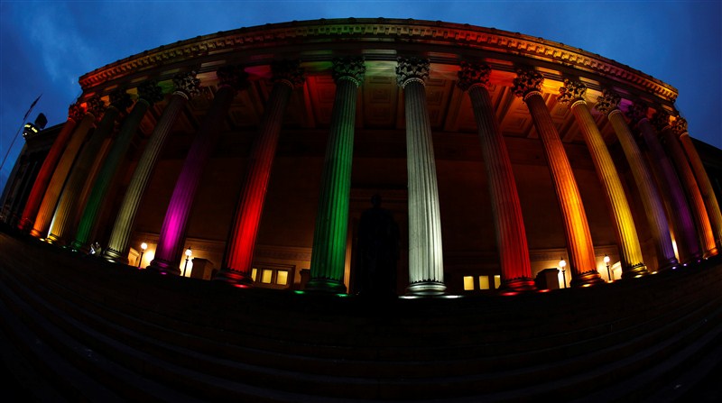 Landmarks around the world are lit up in the colors of the pride flag following the Orlando shooting. Tribute to Orlando Victims,Orlando Victims,Orlando shooting,Rainbow lights,Rainbow Colors,world Light Up in Rainbow Colors