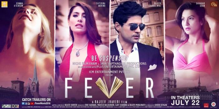Rajeev Khandelwal, Gauahar Khan, Caterina Murino's Fever first look poster.