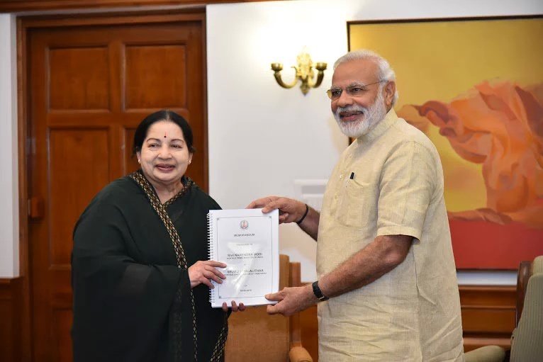 Tamil Nadu CM Jayalalithaa meets PM Narendra Modi. CM Jayalalithaa,Jayalalithaa,Jayalalithaa meets Modi,Jayalalithaa meets Narendra Modi,Narendra Modi