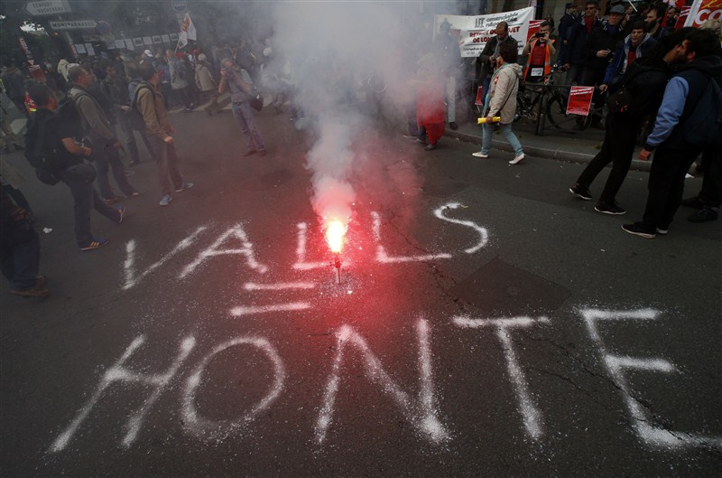 Protesters clash with police against plans to loosen the country's protective labor law. France protests labor reforms,France protests labor,France labour protest turns violent,France protest turns violent,labour protest turns violent,labour protest