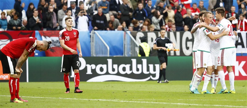 Hungary began their first European Championship since 1972 with an impressive 2-0 victory against 10-man Austria in group stage match on Tuesday.