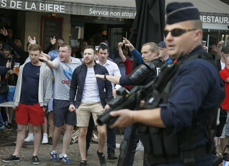 Soccer hooligans spar around France during Euro 2016. Euro 2016,Euro 2016 clashes,Euro 2016 fights,Euro fights,Euro clashes,supporters clash,Fans clash
