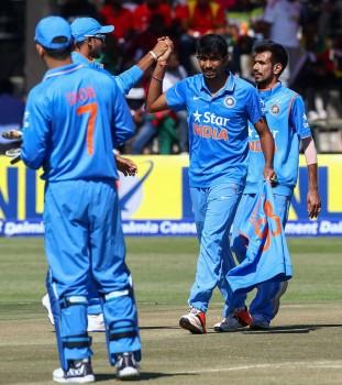 Promising medium pacer Jasprit Burah led from the front with four wickets as Indian bowlers made light work of the Zimbabwean batsmen to restrict them for a meagre 123 in 42.1 overs on Wednesday.