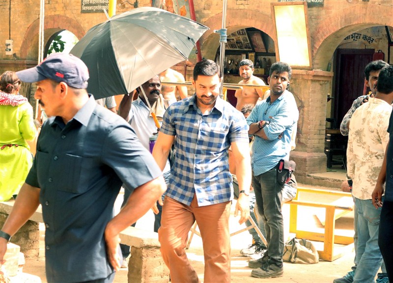 Bollywood superstar Aamir Khan on Thursday resumed the shooting of Aamir Khan,Aamir Khan new look,Aamir Khan at Dangal sets,Dangal on the sets,Aamir Khan at Dangal on the sets,Dangal working stills,Dangal working pics,Dangal working images,Dangal working photos,Dangal working pictures,Dangal movie pics,Dangal movie image