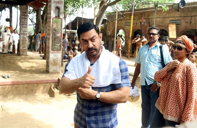 Bollywood superstar Aamir Khan on Thursday resumed the shooting of Aamir Khan,Aamir Khan new look,Aamir Khan at Dangal sets,Dangal on the sets,Aamir Khan at Dangal on the sets,Dangal working stills,Dangal working pics,Dangal working images,Dangal working photos,Dangal working pictures,Dangal movie pics,Dangal movie image