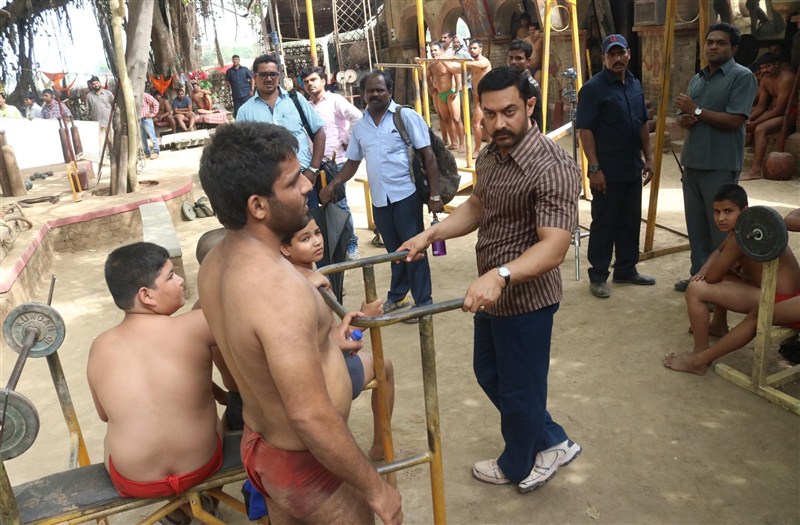 Bollywood superstar Aamir Khan on Thursday resumed the shooting of Aamir Khan,Aamir Khan new look,Aamir Khan at Dangal sets,Dangal on the sets,Aamir Khan at Dangal on the sets,Dangal working stills,Dangal working pics,Dangal working images,Dangal working photos,Dangal working pictures,Dangal movie pics,Dangal movie image