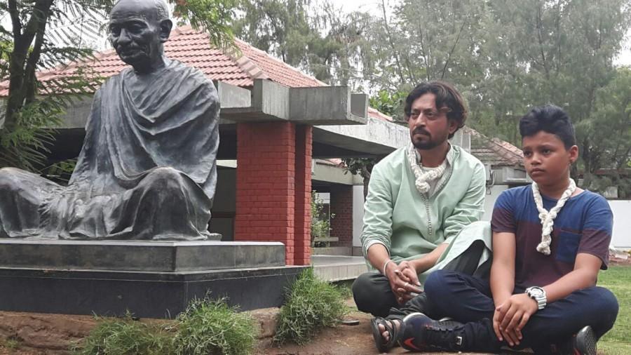 On Father's Day on Sunday, actor Irrfan Khan took his son Ayaan to Sabarmati Ashram in Ahmedabad to pay an ode to Father of the Nation Mahatma Gandhi. Irrfan Khan,Irrfan Khan son,Irrfan Khan with his son,Father's Day,Father's Day 2016,Father's Day celebration,Father's Day pics,Father's Day images,Father's Day photos,Father's Day stills,Father's Day pictures
