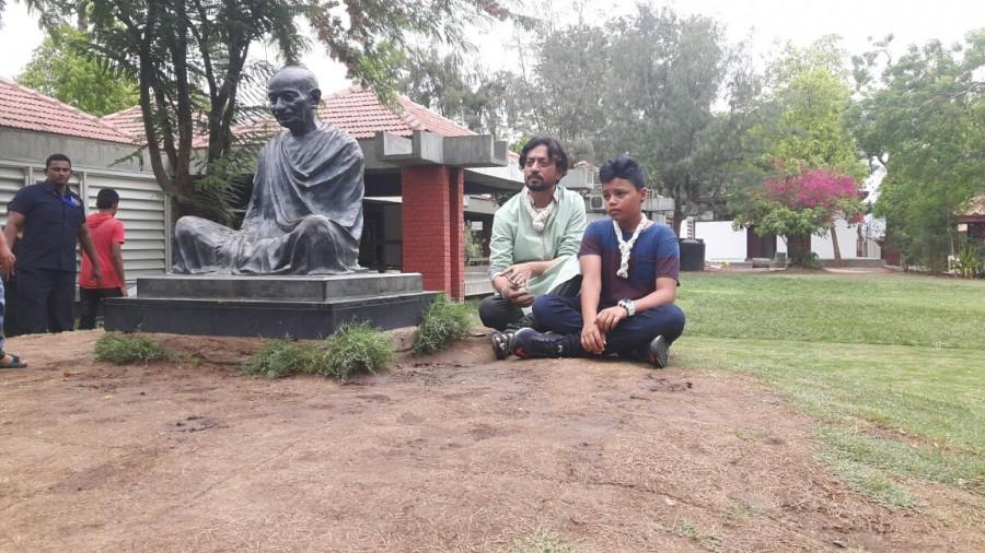 On Father's Day on Sunday, actor Irrfan Khan took his son Ayaan to Sabarmati Ashram in Ahmedabad to pay an ode to Father of the Nation Mahatma Gandhi. Irrfan Khan,Irrfan Khan son,Irrfan Khan with his son,Father's Day,Father's Day 2016,Father's Day celebration,Father's Day pics,Father's Day images,Father's Day photos,Father's Day stills,Father's Day pictures