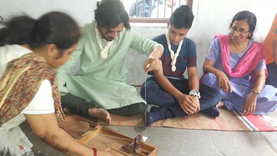 On Father's Day on Sunday, actor Irrfan Khan took his son Ayaan to Sabarmati Ashram in Ahmedabad to pay an ode to Father of the Nation Mahatma Gandhi. Irrfan Khan,Irrfan Khan son,Irrfan Khan with his son,Father's Day,Father's Day 2016,Father's Day celebration,Father's Day pics,Father's Day images,Father's Day photos,Father's Day stills,Father's Day pictures