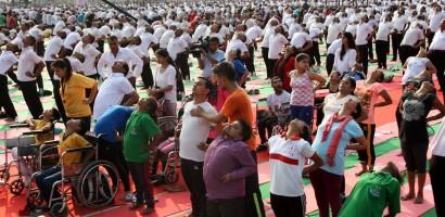 International Yoga Day,International Yoga Day 2016,International Yoga Day rehearsal,Yoga Day rehearsal,Chandigarh Yoga day rehearsal,Narendra Modi,PM Narendra Modi,modi,International Yoga Day celebrations,International Yoga Day pics,International Yoga Day