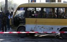 A suicide bomber struck a bus carrying security personnel in Afghanistan's capital Kabul on Monday.