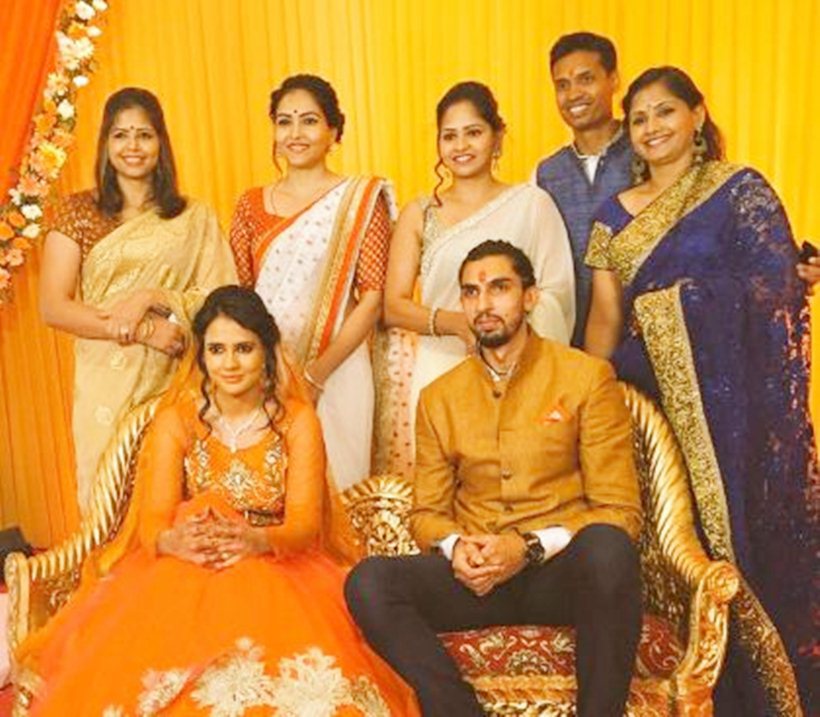 Pacer Ishant Sharma gets engaged to India's basketball star Pratima Singh. Ishant Sharma,Ishant Sharma engaged to Pratima Singh,Ishant Sharma and Pratima Singh,Pratima Singh,basketball player Pratima Singh,cricket player Ishant Sharma,Ishant Sharma engagement,Ishant Sharma engagement pics,Ishant Sharma engagement images,Ishant S