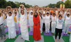Baba Ramdev and Venkaiah Naidu participated in the Yoga rehearsal for International Yoga Day 2016.