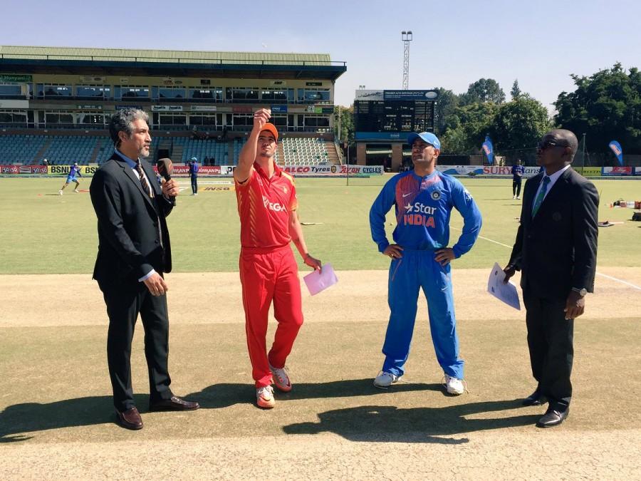 Zimbabwe have won the toss and elected to bat first. India vs Zimbabwe,India v Zimbabwe,India vs Zimbabwe 2016,Zim vs Ind,Ind vs Zim,Graeme Cremer,Dhoni,2nd T20,Ind vs Zim pics,Ind vs Zim images,Ind vs Zim photos,Ind vs Zim stills,Ind vs Zim pictures