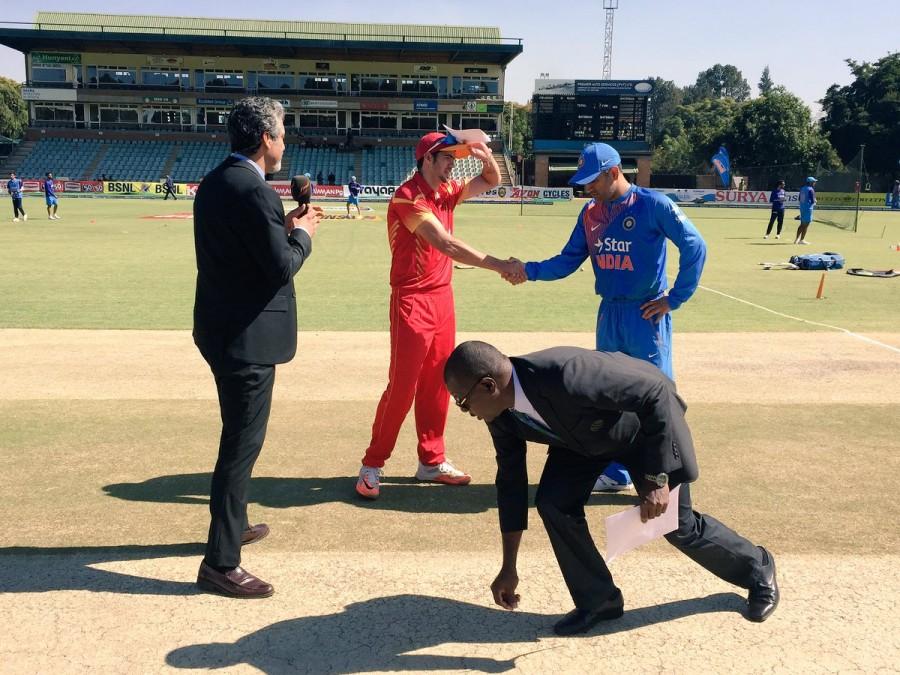 Zimbabwe have won the toss and elected to bat first. India vs Zimbabwe,India v Zimbabwe,India vs Zimbabwe 2016,Zim vs Ind,Ind vs Zim,Graeme Cremer,Dhoni,2nd T20,Ind vs Zim pics,Ind vs Zim images,Ind vs Zim photos,Ind vs Zim stills,Ind vs Zim pictures