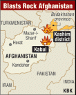 Blasts in Afghanistan Map