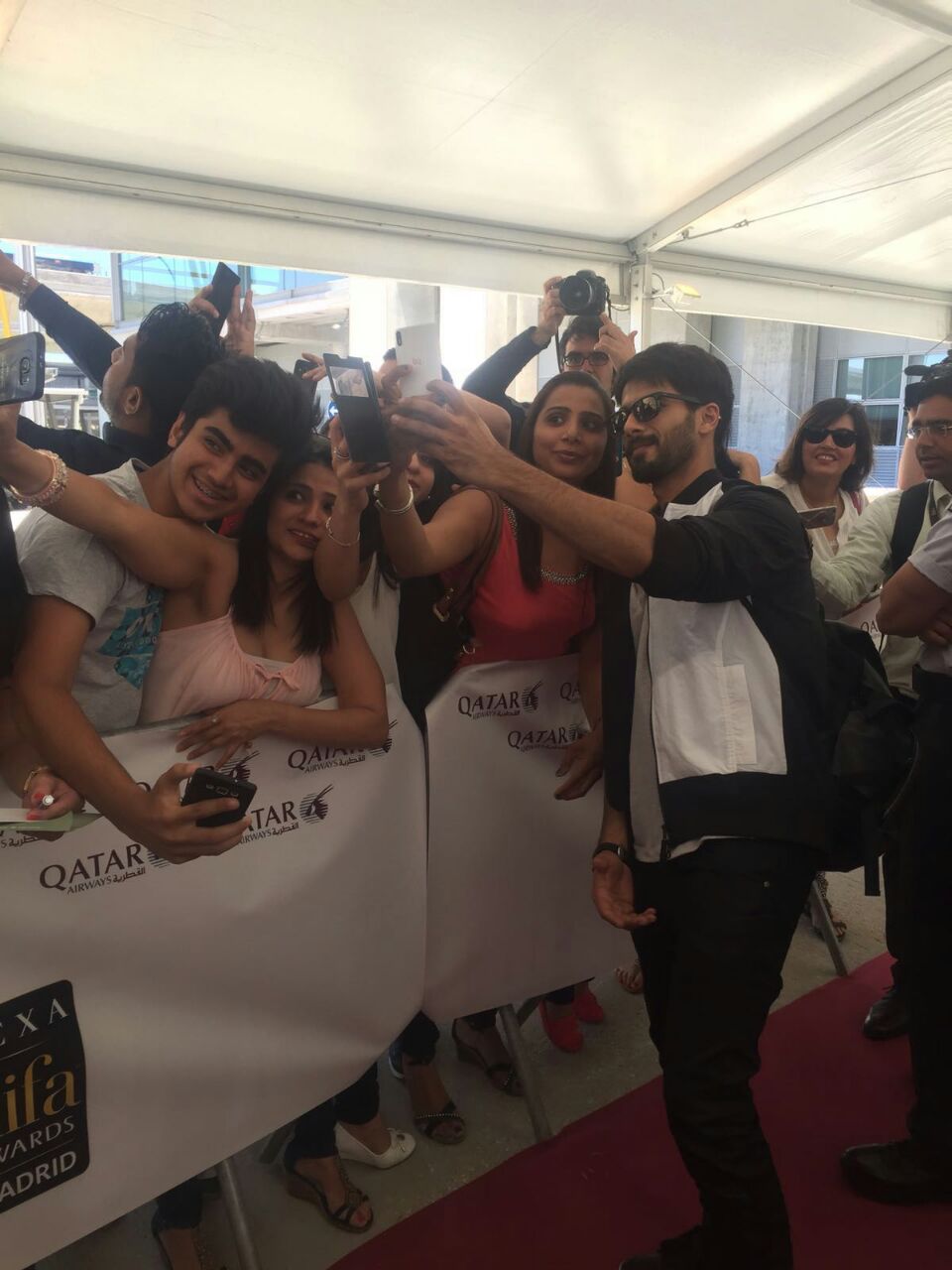 Qatar Airways, the official airline of the International Indian Film Academy 2016, welcomed the Bollywood celebrities with a burgundy carpet, the equivalent to Hollywood’s red carpet. IIFA 2016,IIFA 2016 live,Bollywood celebs IIFA 2016,Shahid Kapoor,Shilpa Shetty,Sonakshi Sinha,Bipasha Basu,Karan Singh Grover,IIFA 2016 pics,IIFA 2016 images,IIFA 2016 photos,IIFA 2016 stills,IIFA 2016 pictures