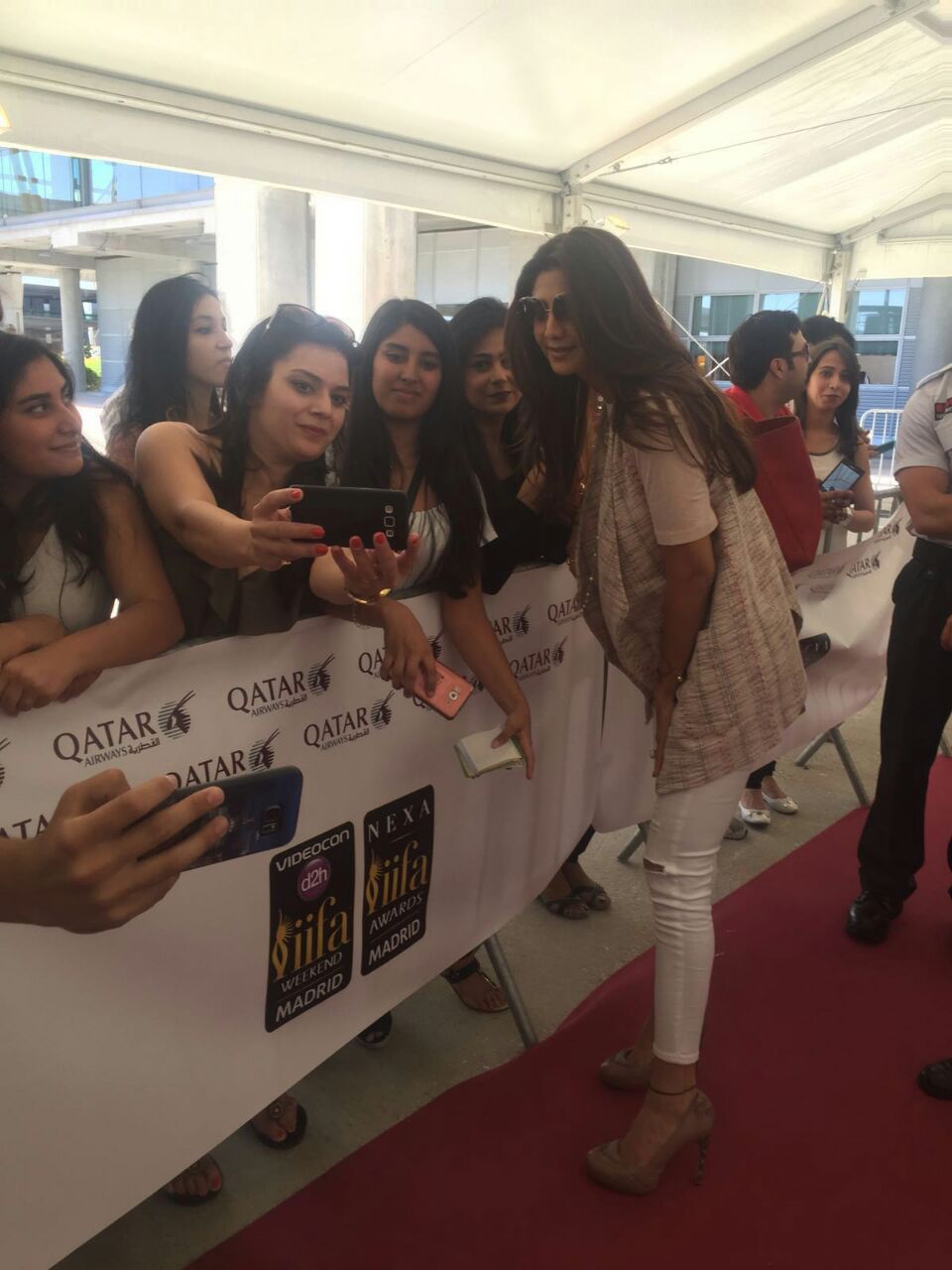Qatar Airways, the official airline of the International Indian Film Academy 2016, welcomed the Bollywood celebrities with a burgundy carpet, the equivalent to Hollywood’s red carpet. IIFA 2016,IIFA 2016 live,Bollywood celebs IIFA 2016,Shahid Kapoor,Shilpa Shetty,Sonakshi Sinha,Bipasha Basu,Karan Singh Grover,IIFA 2016 pics,IIFA 2016 images,IIFA 2016 photos,IIFA 2016 stills,IIFA 2016 pictures