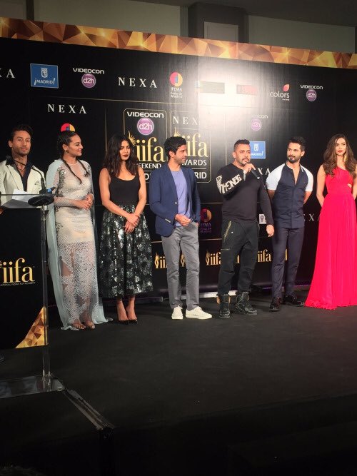 The 17th edition of the International Indian Film Academy (IIFA) gala here kicked off with much fanfare and aplomb. Celebs like Salman Khan, Deepika Padukone, Priyanka Chopra, Shilpa Shetty and others attened the event. IIFA,IIFA Madrid Opening Press Meet,IIFA Press Meet,IIFA 2016,Salman Khan,Deepika Padukone,Priyanka Chopra,Shilpa Shetty