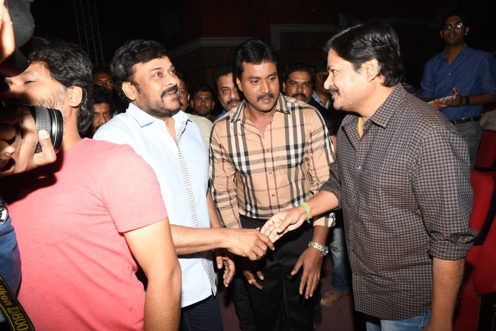 Jakkanna audio launch event held at Shilpakala Vedhika in Hyderabad at 7:00 p.m. on June 24. Celebs like Megastar Chiranjeevi, Sunil, Mannara Chopra (Barbie Handa), Vamsi Krishna Akella, Mitali Handa, Anchor Shyamala, R Sudharshan Reddy and others graced the event. Chiranjeevi,Sunil,Jakkanna audio launch,Jakkanna audio launch pics,Jakkanna audio launch images,Jakkanna audio launch photos,Jakkanna audio launch stills,Jakkanna audio launch pictures,Mannara Chopra,Barbie Handa,Vamsi Krishna Akella,Mitali Handa,Anchor S