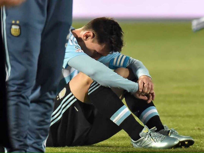 Argentina and Barcelona forward Lionel Messi retired from international duty after missing in a penalty shootout as Chile won the Copa America final. Lionel Messi,Lionel Messi retired,Lionel Messi retired from international football,Lionel Messi retired from football,Copa America final,Argentina vs Chile team Copa America final 2016 news and starting XI,Copa America final loss