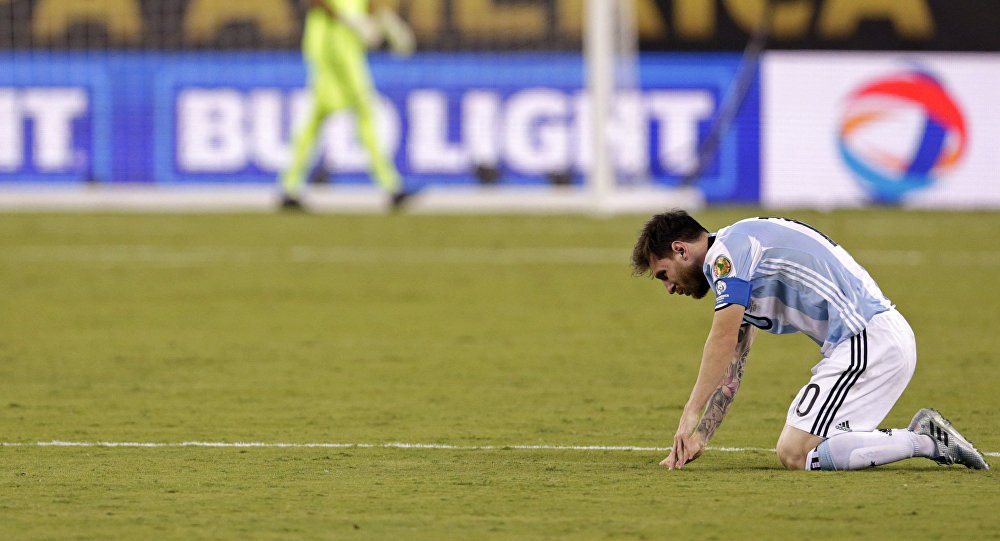 Argentina and Barcelona forward Lionel Messi retired from international duty after missing in a penalty shootout as Chile won the Copa America final. Lionel Messi,Lionel Messi retired,Lionel Messi retired from international football,Lionel Messi retired from football,Copa America final,Argentina vs Chile team Copa America final 2016 news and starting XI,Copa America final loss