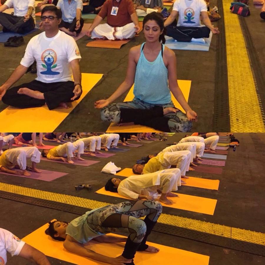 Bollywood actress Shilpa Shetty dazzles with her Yoga skills at IIFA 2016. Shilpa Shetty,Shilpa Shetty yoga,Shilpa Shetty at IIFA 2016,IIFA 2016,Shilpa Shetty dazzles with Yoga,Yoga,Yoga at IIFA