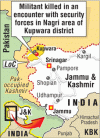 Map of J&K (Militant killed in an encounter)
