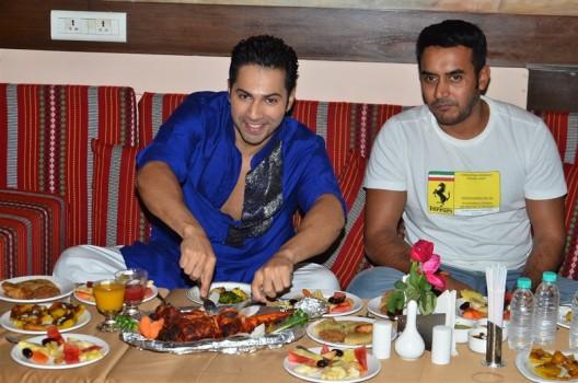 Varun Dhawan known to be a foodie and prefers to binge on authentic cuisines visited Persian Darbar last evening to relish a few Ramzan delicacies.
