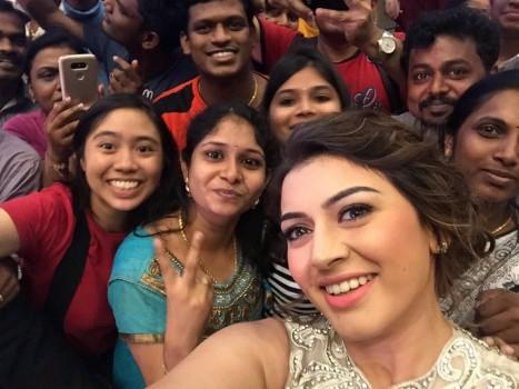 South Indian actress Hansika Motwani at SIIMA 2016.