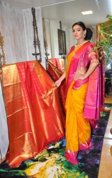 Actress Sara Loren during launch of vedaa contemporary weaves store