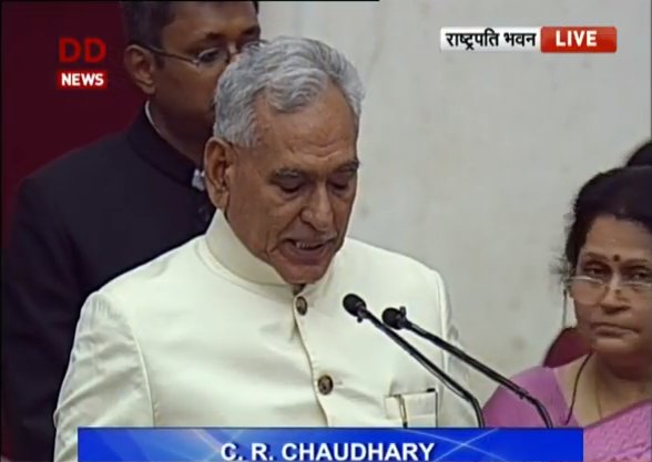 Prakash Javadekar, M.J. Akbar, Vijay Goel, Ramdas Athawale, Faggan Singh Kulaste at Swearing-in ceremony. Swearing-in ceremony,Oath-taking ceremony underway at Rashtrapathi Bhavan,Rashtrapathi Bhavan,Prakash Javadekar,M.J. Akbar,Vijay Goel,Ramdas Athawale,Faggan Singh Kulaste