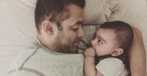 Bollywood actor Salman Khan teaches Sultan moves to his Nephew Ahil. Salman Khan,Salman Khan teaches Sultan moves to his Nephew Ahil,Ahil,Sultan,Sultan moves to his Nephew Ahil,Nephew Ahil,Salman Khan with his Nephew Ahil,Salman Khan Nephew Ahil